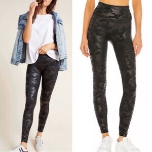 SPANX Women's leggings size M Black Camouflage Leggings